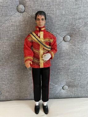 Red and Gold Glitter Military-Style Doll Outfit